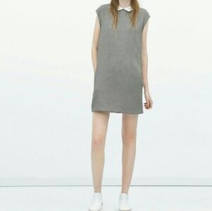 Zara Trafaluc Houndstooth Contrasting Collar Dress